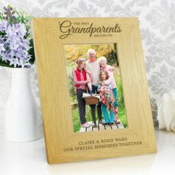 Rackhams Personalised The Best Grandparents 6x4 Oak Finish Photo Frame - thumbnail 4