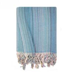 Rackhams Myrtle XL Cotton Blanket - Teal