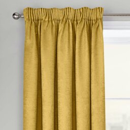 Rackhams Westwood Dimout Pencil Pleat Curtains - 117cm x 137cm - Ochre