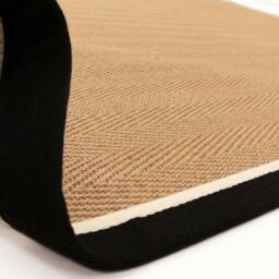 Rackhams Bordo Herringbone Jute Charcoal Rug - 120x170cm - thumbnail 5