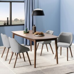 Rackhams Montreux Rectangular Extending Dining Table in Walnut 180-219 cm - Brown - No - Brown - thumbnail 6