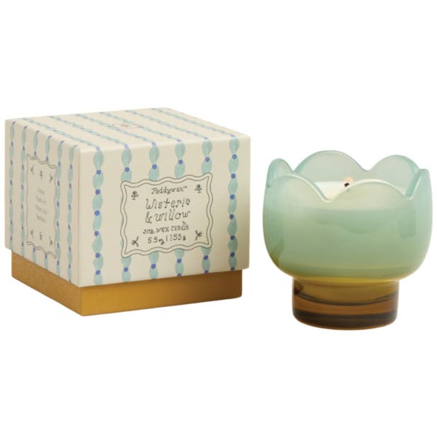 Rackhams Paddywax Tulip Range Glass Candle - 5.5oz - Green - Wisteria & Willow - image 1