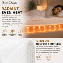 Rackhams Electric Blanket Single Size - Plush Fleece Quilted - 10 Timer & 9 Heat Settings - Overheat Protection - thumbnail 6