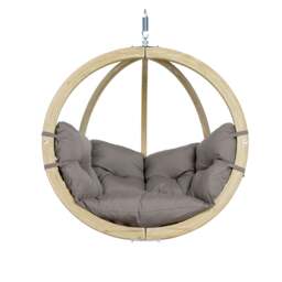 Rackhams Globo Single Taupe Hanging Egg Chair - thumbnail 2