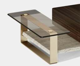 Rackhams Gehry Centre Table: Modern Design with Smoked Glass - thumbnail 3