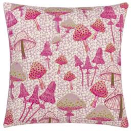 Rackhams Abstract Mushrooms Cushion Cover - Lilac - 45cm x 45cm - Lilac - 100% Cotton
