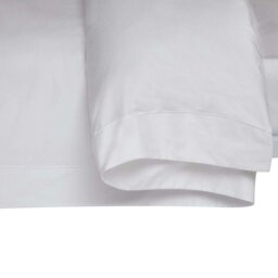 Rackhams 400 Thread Count Egyptian Cotton Oxford Duvet Cover - White - Kingsize - White - 100% Egyptian Cotton - thumbnail 3