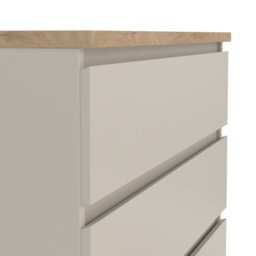Rackhams Naia Chest of 5 Drawers in Cashmere Jackson Hickory - Cashmere & oak - Matt - Melamine - thumbnail 6