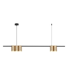 Rackhams Pendant Light (Strip) Genesis Black Gold 5xGU10