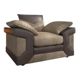 Rackhams Amara Living Room Furniture Range - Brown & Mocha - Arm Chair - thumbnail 1