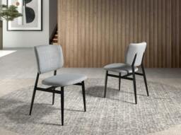 Rackhams Light Grey Fabric Chair 4147 - thumbnail 3