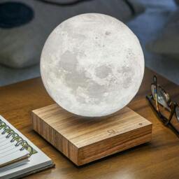 Rackhams Levitating Moon Lamp - H12 x W12 x D3cm - Walnut - thumbnail 3