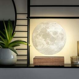 Rackhams Levitating Moon Lamp - H12 x W12 x D3cm - Walnut - thumbnail 4