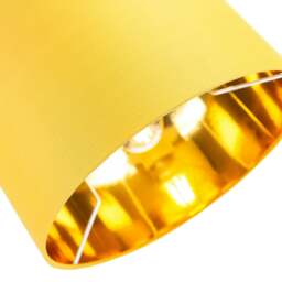 "Rackhams Contemporary Ochre Cotton 10"" Table/Pendant Lamp Shade with Shiny Gold Inner" - thumbnail 3