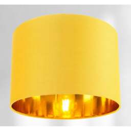 "Rackhams Contemporary Ochre Cotton 10"" Table/Pendant Lamp Shade with Shiny Gold Inner" - thumbnail 2