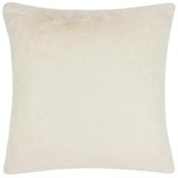 Rackhams Stanza Faux Fur Cushion Cover - Ecru - 55cm x 55cm - Ecru - 100% Polyester - thumbnail 1