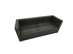 Rackhams Outdoor Rattan Rectangular Coffee Table Corner Sofa Sets Garden Furniture Set with 2 Big Stools Side Table Dark Grey Mixed - thumbnail 4