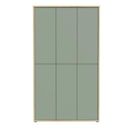 "Rackhams Alice Springs Shoe Cabinet with 6 Doors Push-to-Open in Artisan Oak and Sage Green Doors - Matt - Standard - Artisan Oak & Sage Green " - thumbnail 3