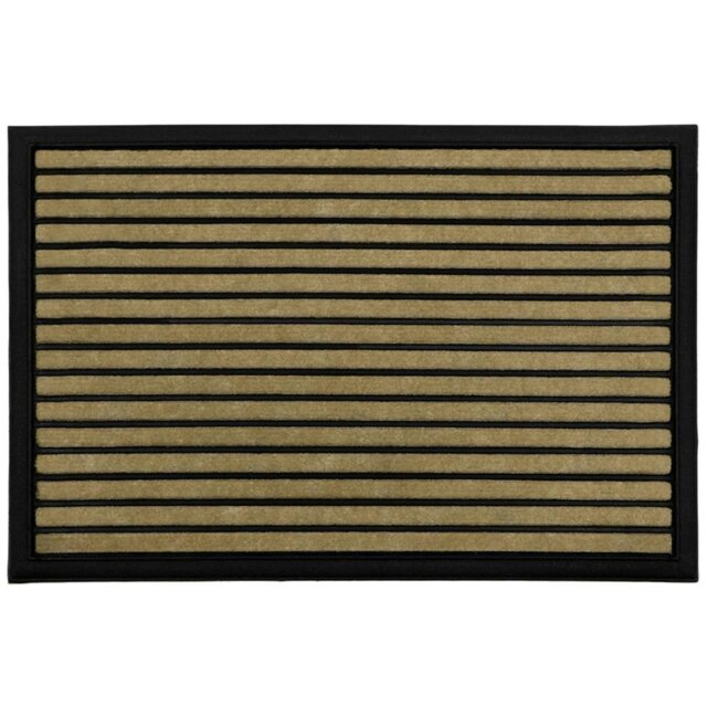 Rackhams Non-Slip Super Absorbent 40x60cm Scraper Doormats - 1 x Striped - image 1