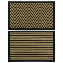 Rackhams Non-Slip Super Absorbent 40x60cm Scraper Doormats - 1 x Striped - thumbnail 2