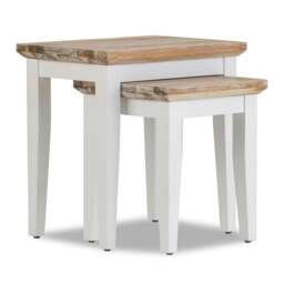 Rackhams Florence Nest of Tables 2 Side Lamp Tables - Dove Grey, Grey - thumbnail 3