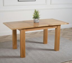 Rackhams Hampton Small Oak Extending Dining Table with Yale Oak Chairs - Natural Oak - 4 chairs - thumbnail 6