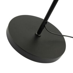 Rackhams Modern Matte Black Floor Lamp with Forest Green Velvet Scallop Shade - thumbnail 5