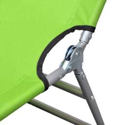 Rackhams Folding Sun Lounger Powder-coated Steel Apple Green - thumbnail 4