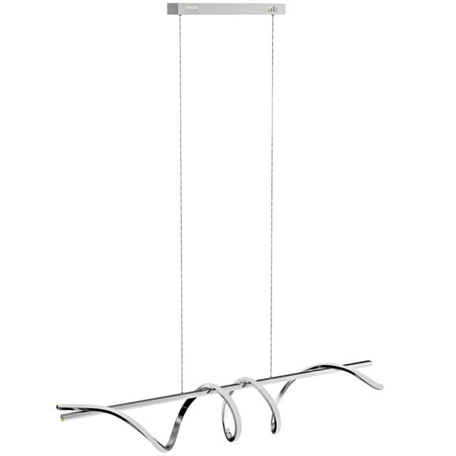 Rackhams Pendant Light with 3 Colour Temperatures - Silver Tone