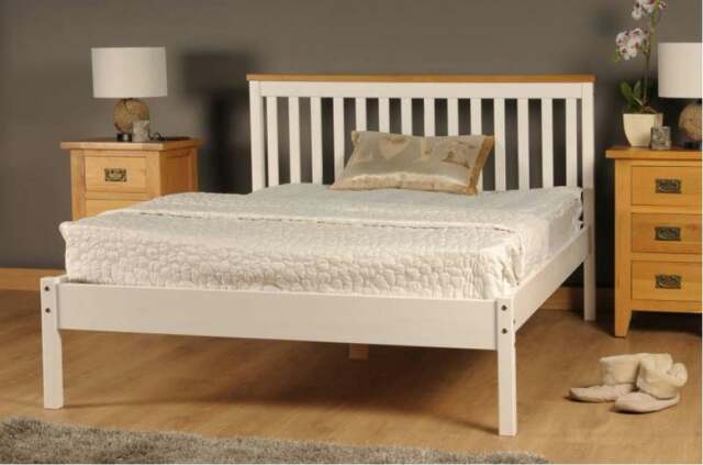 Rackhams Medina Wooden Bed Frame - Classic & Sturdy Centerpiece for Your Restful Bedroom - White - 5ft - image 1