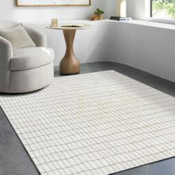 Rackhams Our Pnw Home Cascade-Modern Ivory Taupe Graphic High Pile Rug - 160 x 213 cm - thumbnail 1