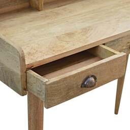 Rackhams Solid Wood Gallery Back Shell Writing Desk - thumbnail 4