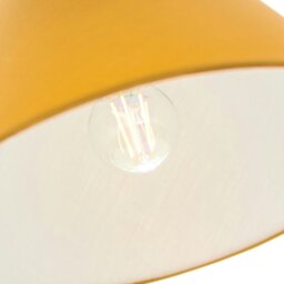 Rackhams 10 Inch Mustard Ochre Cotton Coolie Shade for Table Lamp or Pendant - thumbnail 3