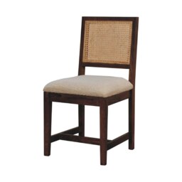 Rackhams Cream Boucle Rattan Chair - thumbnail 2