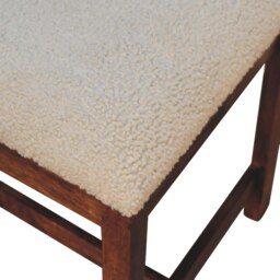 Rackhams Cream Boucle Rattan Chair - thumbnail 5