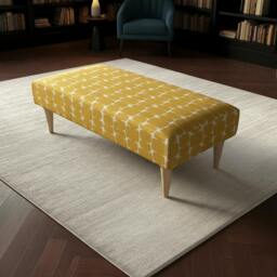 Rackhams Luxury Hand-stitched Detail Seating Ottoman Bench – Multi-Functional Coffee Table - 19 x 17 Inches (48 x 43cm) - thumbnail 6