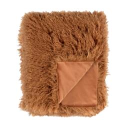 Rackhams Rowan Faux Fur Throw - Ginger - 130cm x 175cm - Ginger - 100% Polyester - thumbnail 2