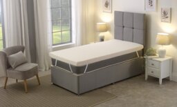 Rackhams European Double Memory Foam Mattress Topper - 2.5cm Thick - White - 1 - European Single Mattress (90cm x 200cm) - thumbnail 1