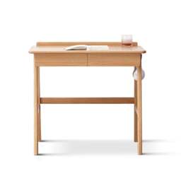 Rackhams Cedric Office Desk, Oak Wood - Double Drawers ( WxDxH 110x48x78cm ) - thumbnail 1