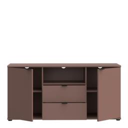 Rackhams Ganymede TV Unit with Open Shelf, 2 Drawers & 2 Doors in Terracotta - W 129.8 X  H 63.1 X  D 41.3cm - 1 - Manufactured Wood - thumbnail 5