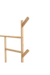 Rackhams Bamboo Clothes Rack with Bottom Shelf Shoe Clothing Organizer - Natural - thumbnail 5