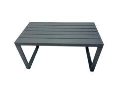 Rackhams Outdoor Garden Furniture Set Aluminium Lounge 3 Seat Sofa Oblong Coffee Table Sets with 2 Chairs 4 Stools Side Table Dark Grey - thumbnail 3