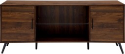 "Rackhams PORTOBELLO Luxury Walnut Dual Compartment Storage 6-Shelf up to 65"" Flat Screen TV Cabinet - Walnut - 1 - TV Cabinet" - thumbnail 5