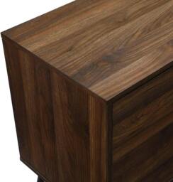 "Rackhams PORTOBELLO Luxury Walnut Dual Compartment Storage 6-Shelf up to 65"" Flat Screen TV Cabinet - Walnut - 1 - TV Cabinet" - thumbnail 4
