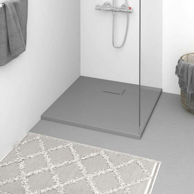 Rackhams Shower Base Tray SMC Grey 80x80 cm - image 1