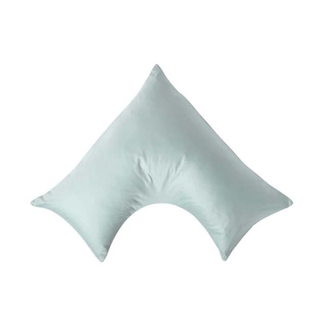 Rackhams Organic 400 TC Egyptian Cotton Sateen V Shaped Pillowcase - Duck Egg Blue - image 1