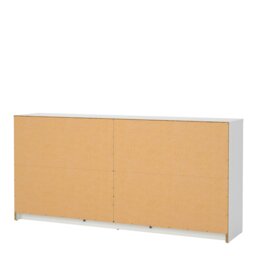 Rackhams May Chest of 6 Drawers (3+3) in White - White - Matt - Melamine - thumbnail 4