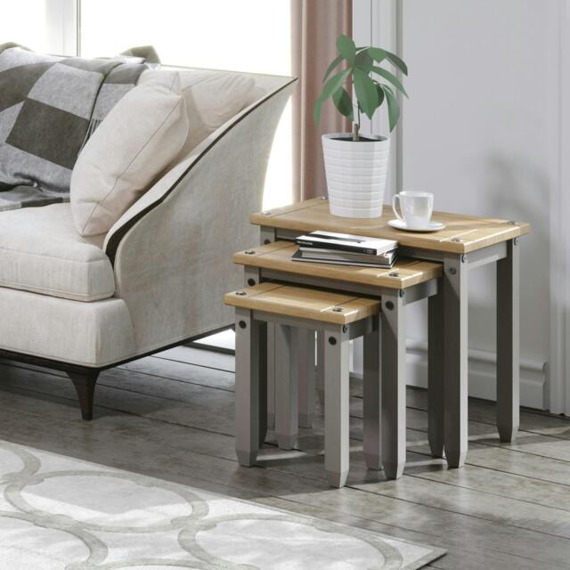 Rackhams Corona Nest of 3 Coffee Tables - Grey - image 1