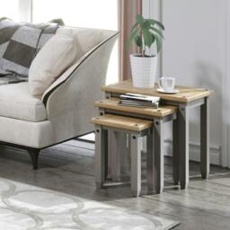 Rackhams Corona Nest of 3 Coffee Tables - Grey