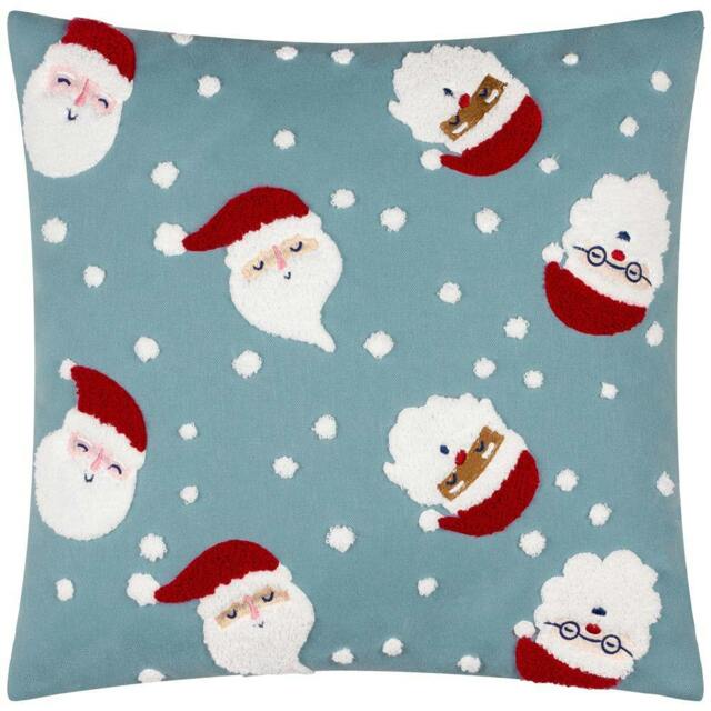 Rackhams Tufted Santa Cushion Cover - Multicoloured - 45cm x 45cm - Multicoloured - 100% Polyester - image 1
